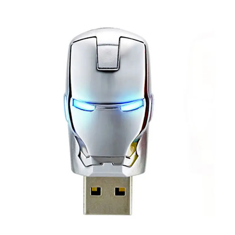 Usb флешка J boxing 64 ГБ светодиодная карта памяти Iron Man USB 2 0 хранилище большого пальца