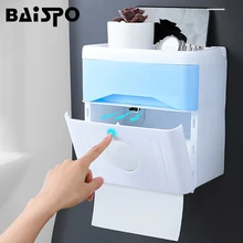 BAISPO держатели туалетной бумаги настенный водонепроницаемый тканевый ящик с ящиком для телефона Полка для хранения портативный держатель туалетной бумаги