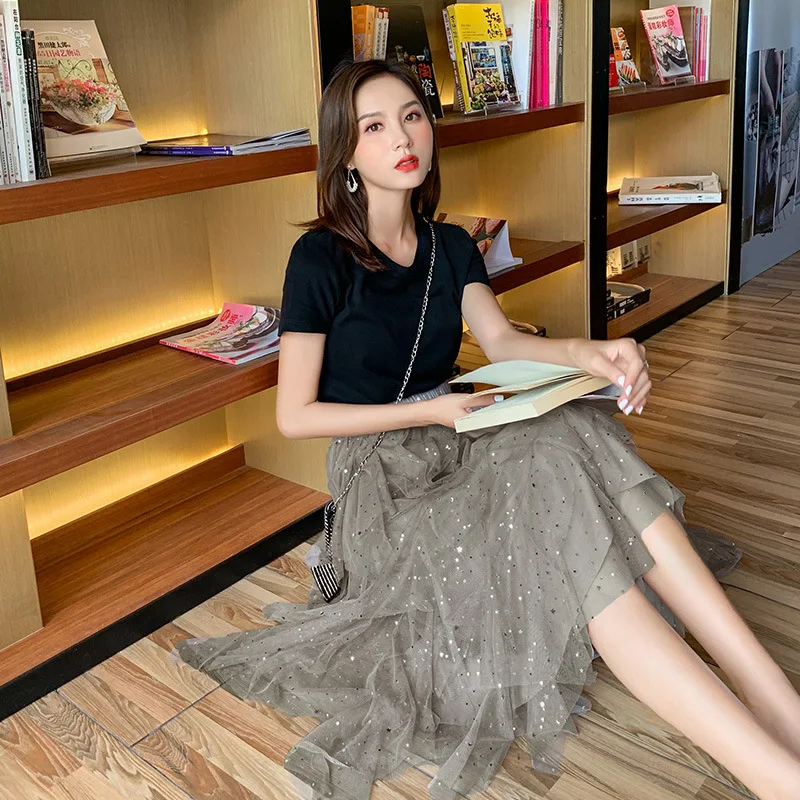 

2019 Mini Dress pure Print Striped Round Women Spring Summer Dress Female