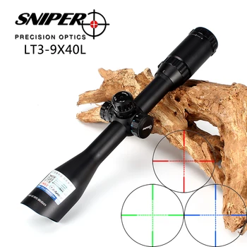 

SNIPER LT3-9X40L Angled Integral Sunshade Hunting Riflescope Full Size Tactical Optical Sight Mil dot Locking Rifle Scope