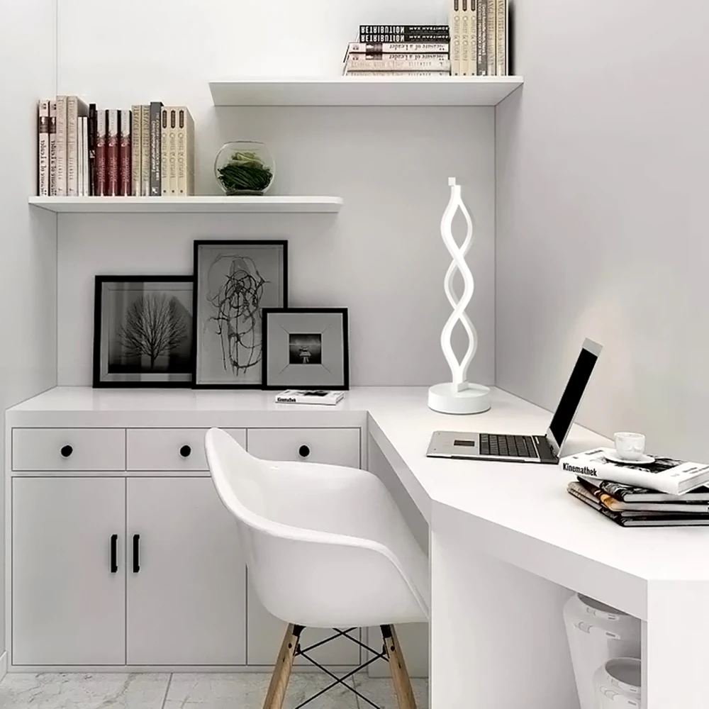 Candeeiro de Mesa Proteção para os Olhos Moderno Quarto Estudo Lâmpada Cabeceira Minimalista Acrílico Alumínio Eua - ue Plug 18 w Led 13 proteção para os olhos quarto estudo lâmpada