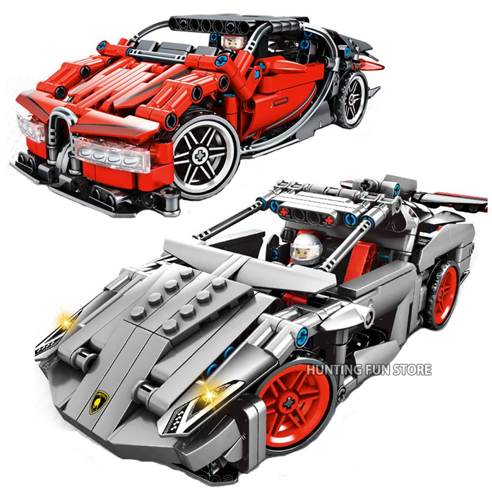 

Speed Champions Pull Back Power Bugatti Chiron Racing Car Sets DIY Building Blocks Toys For Children Gift Fit oolegoee Technic