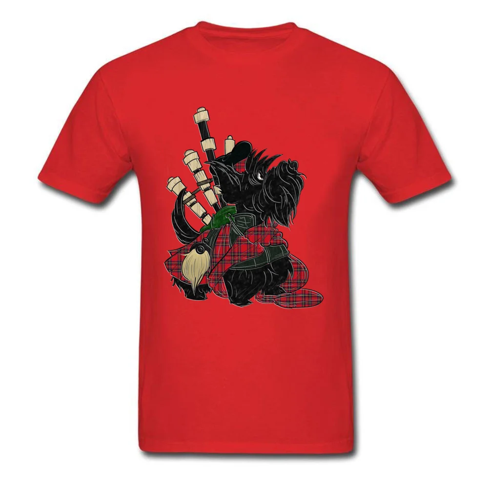 Cute Men T-shirts Round Collar Short Sleeve Pure Cotton Scottie Piper Tops & Tees Funny Tops Tees Drop Shipping Scottie Piper red