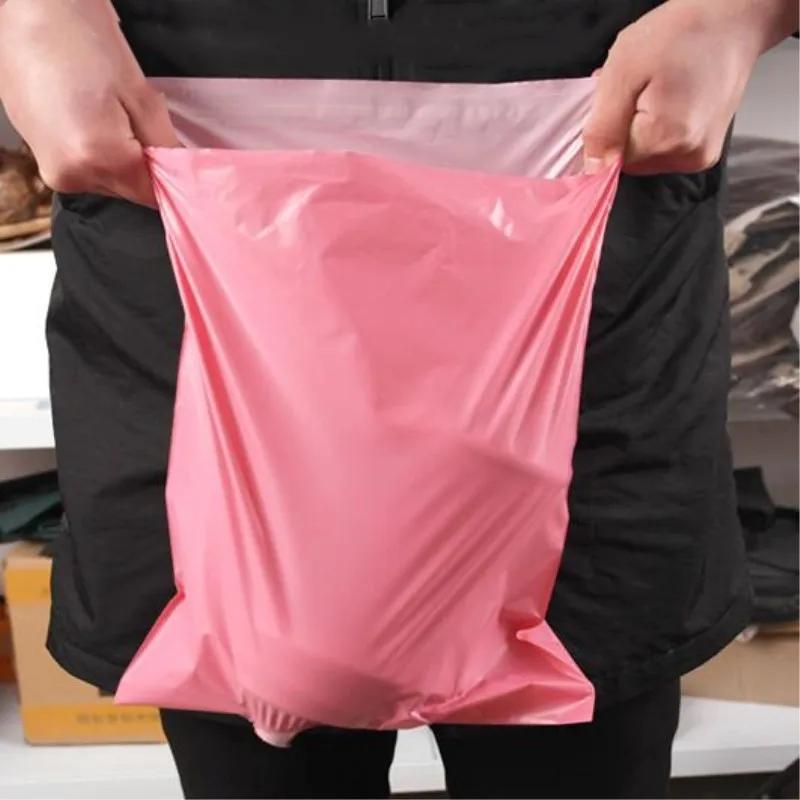 HARDIRON 100 шт розовая Экспресс-Сумка высокая прочность Влагонепроницаемая упаковка мешок самоклеящаяся курьерская упаковка пакет мешок