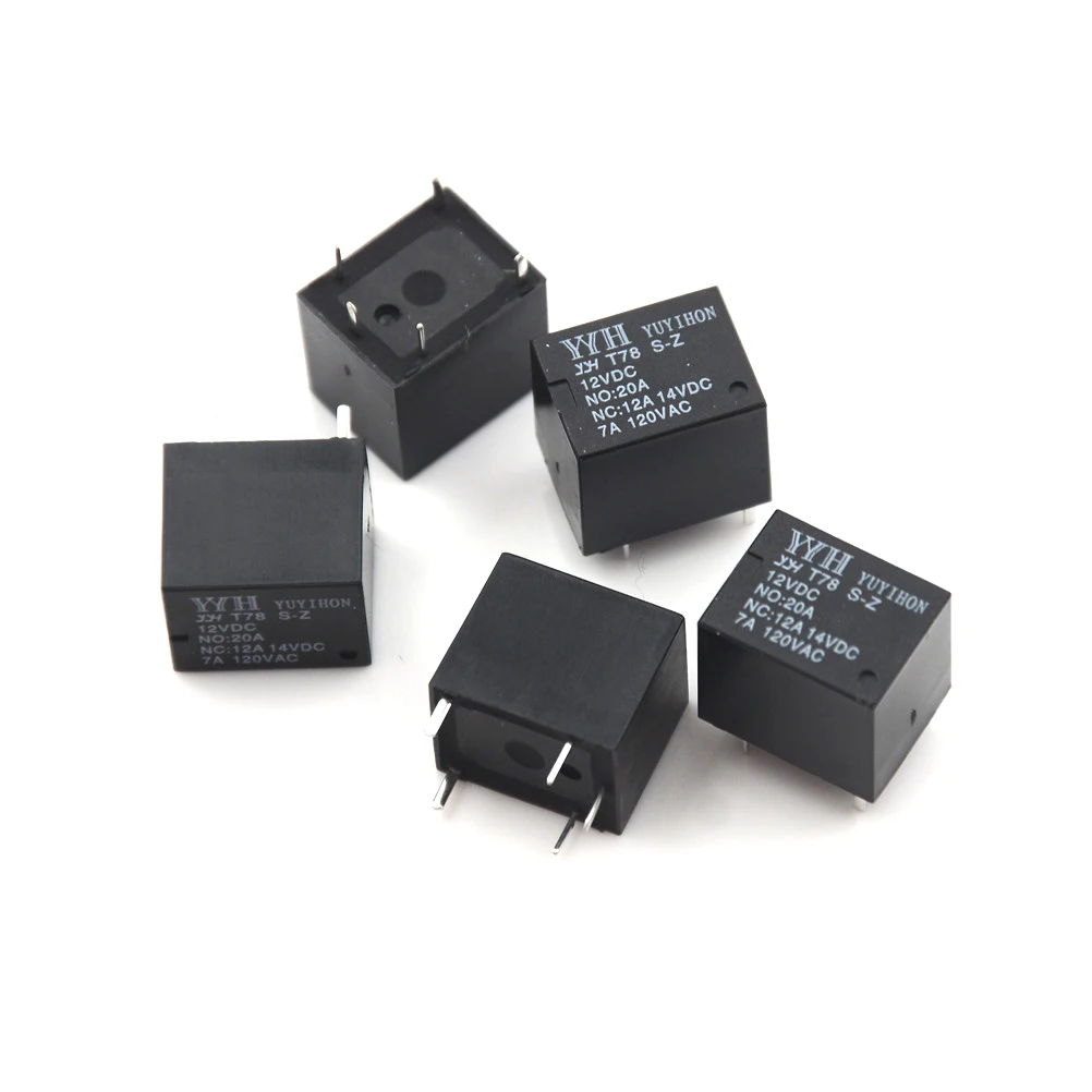 

2 PcsRelay Mini YYH T78-12V-Z ORIGINAL T78 DIP-5 10A 24V 12v DC Relay