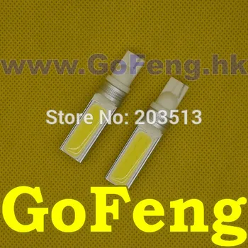 

50pcs/lot Auto led car lamp wedge t10 w5w led 2 led COB 24 chips 194 168 192 lighting bulb free shipping