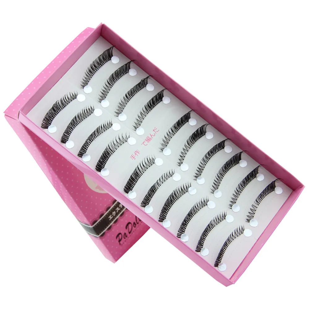 

10 Pairs Fashion Natural Handmade Long False Black Eyelashes MakeupLong False Black Eyelashes Makeup Lashes maquiagem HS-9