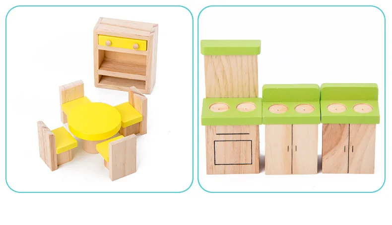 Кукольный дом мебель Diy Миниатюрный 3D Деревянный миниатюрный кукольный домик игрушки для детей рождественские подарки