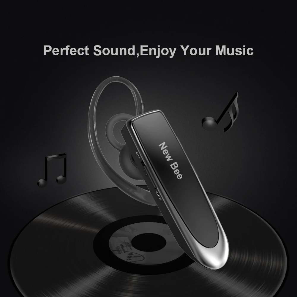 New Bee Wireless Bluetooth Earphone Portable Headphones Bluetooth Headset Hands-free Earbud with mic case in Car for Phone