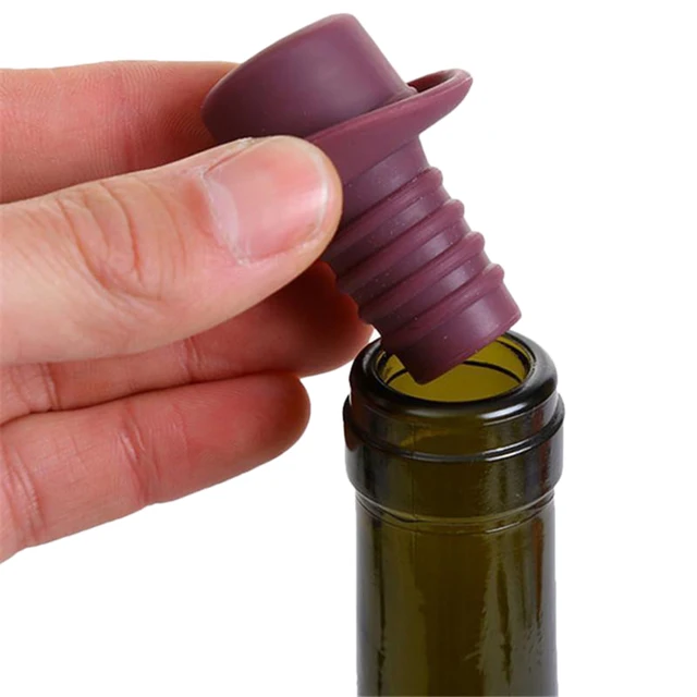 Cute Silicone Vacuum Sealed Wine Bottle Stopper Pour Cap Bottle Cover Spout Liquor Flow Wine