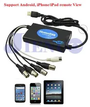 Free shipping easycap 2016 new cctv security system 4ch real time for audio video capture usb dvr box support 32/64bit os