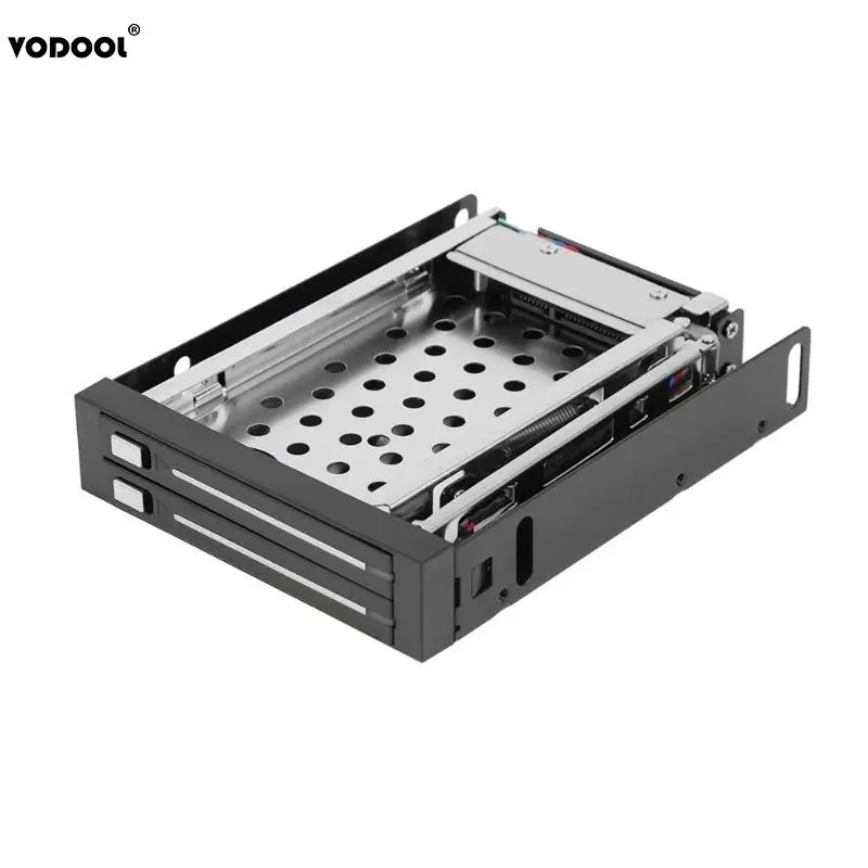 

VODOOL Dual Layer 2.5" to 3.5" SATA Hard Disk Internal Enclosure Optical Drive Bay Rack SSD HHD Mobile Holder Case With Hot Swap