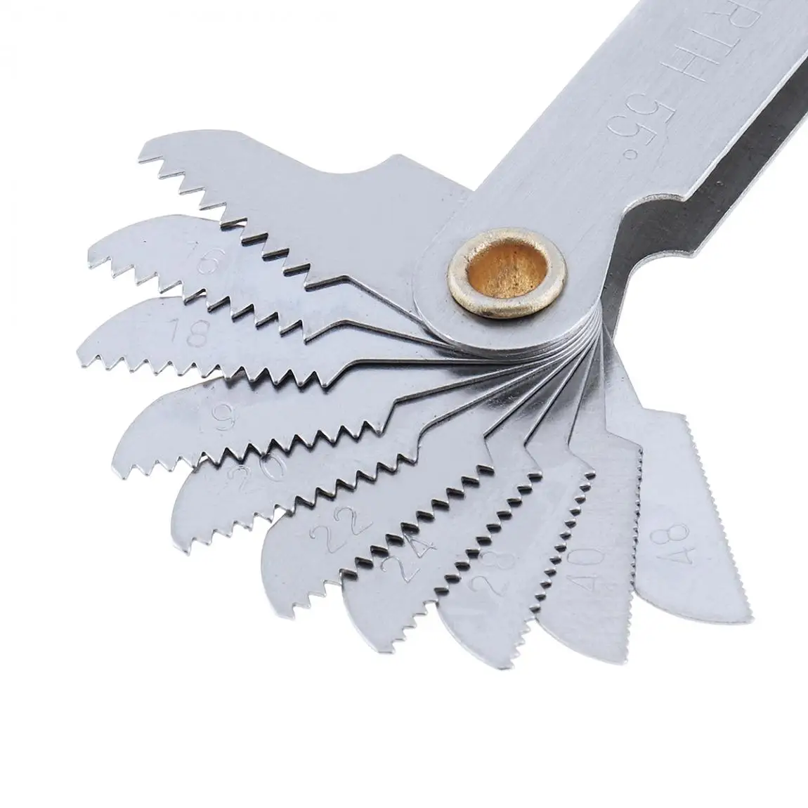 Thread Gauge 55/60 Degree Thread Plug Gauge Metric Inch Gear Tooth Carbon Steel Measuring Tool 20 Blades Screw Pitch Gauges