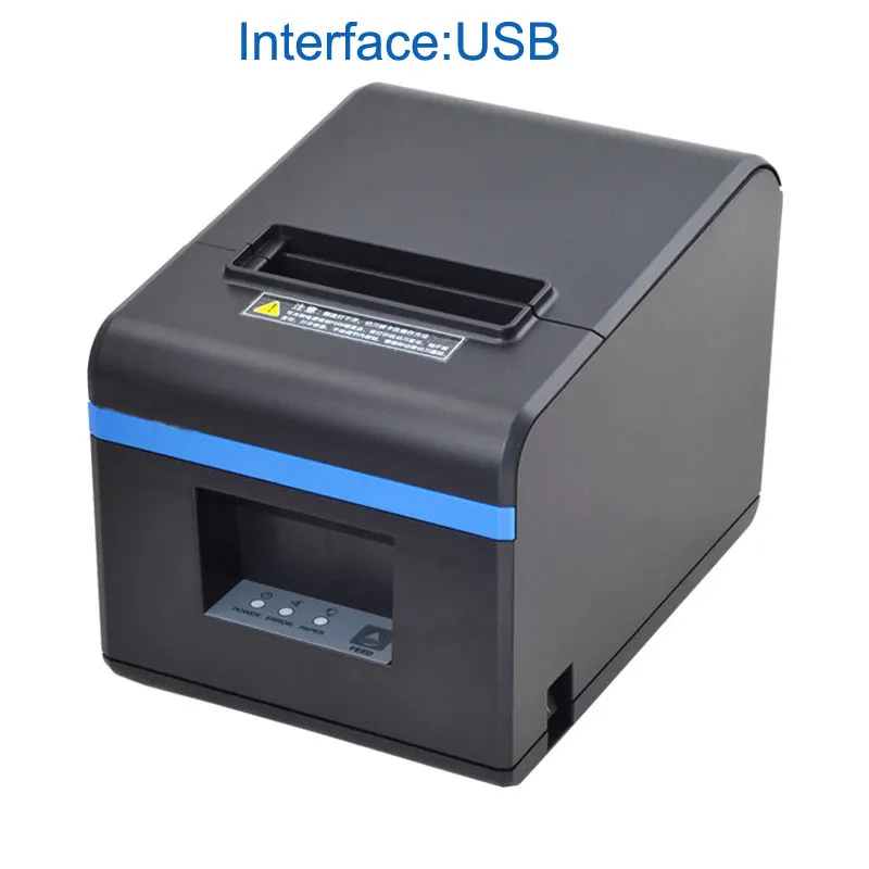 Новое поступление 80 мм автоматический резак термопринтер POS принтер с USB/Ethernet/USB+ Bluetooth порт - Цвет: USB port