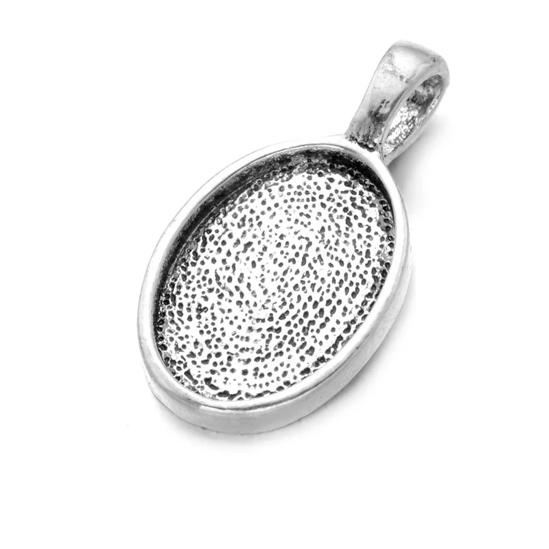 

10x14mm Pendant Settings Cabochons Bases Bezel Trays small size Fit Cabochon Cameo DIY Necklace jewelry Findings