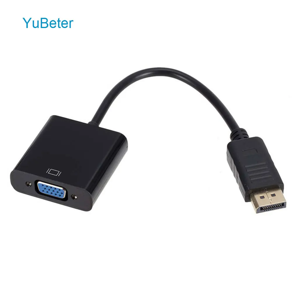YuBeter DP к VGA видеоадаптеру 1080p штекер порт дисплея гнезду кабели для MacBook проектора