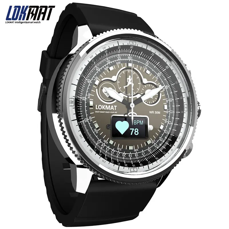 NEW LOKMAT Sport Smart Watch Bluetooth Waterproof pedometer SMS Reminder digital clock smartwatch men for ios Android phone