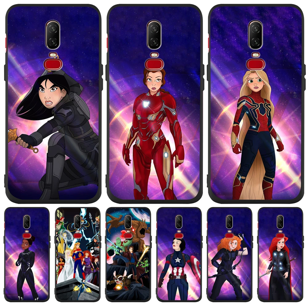 Luxury Princess Avengers Marvel cartoon Custom For One plus 5 5T font b 7 b font