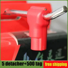 Eas стоп замок безопасности тег 500 шт. в красный цвет и 5 шт. Магнитный detacher ключ