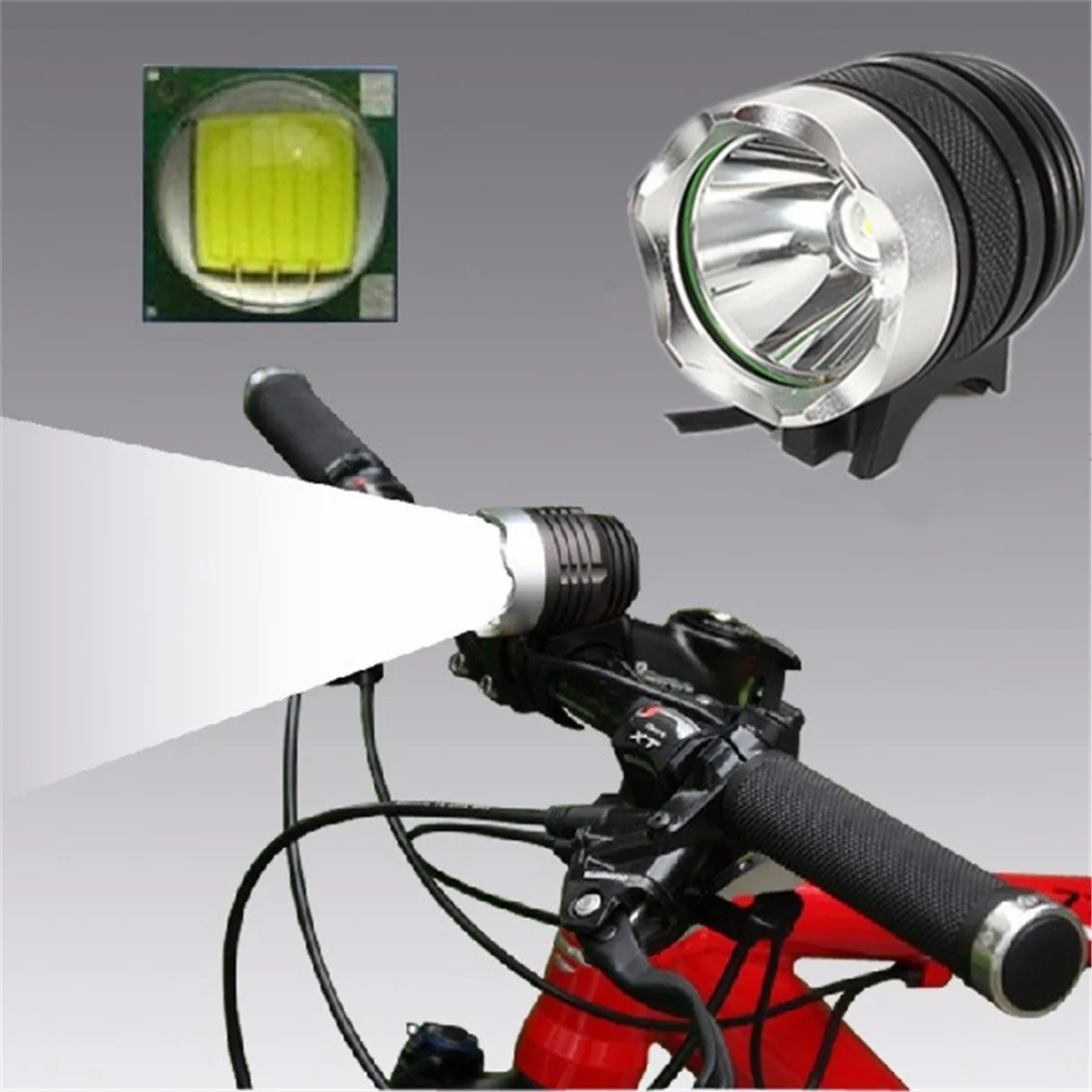 JIGUOOR 1800 люмен XM-LT6 LE водонепроницаемый велосипед свет фар фары факел с 100 V-240 V Зарядное устройство на открытом воздухе Охота светодиодный