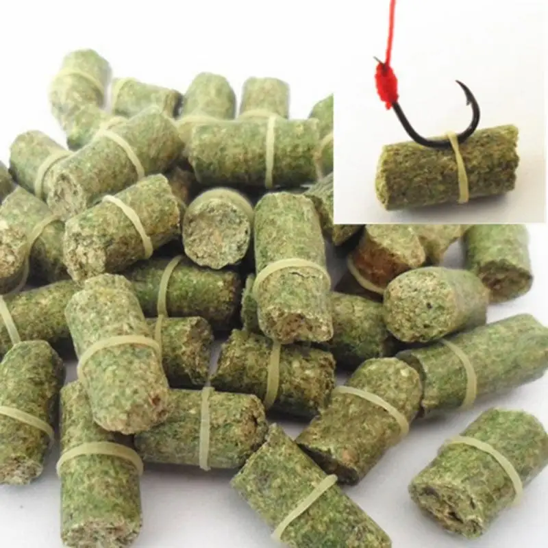 

60pcs/Bag green carp smell lure grass carp bait insect elastic particle rods suit particle general