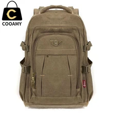 Hommes Militaire de Toile Sac À Dos Zipper Sacs À Dos Ordinateur Portable Voyage Épaule Mochila Cartables Portables Vintage College School Sacs