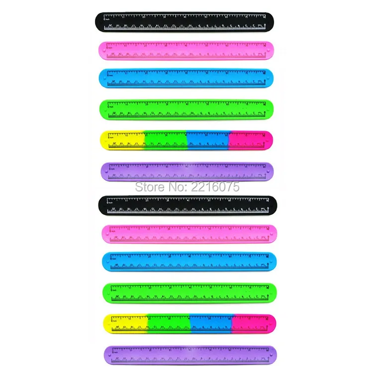 Download 500pcs Sports colorful ruler silicone slap bracelets ...
