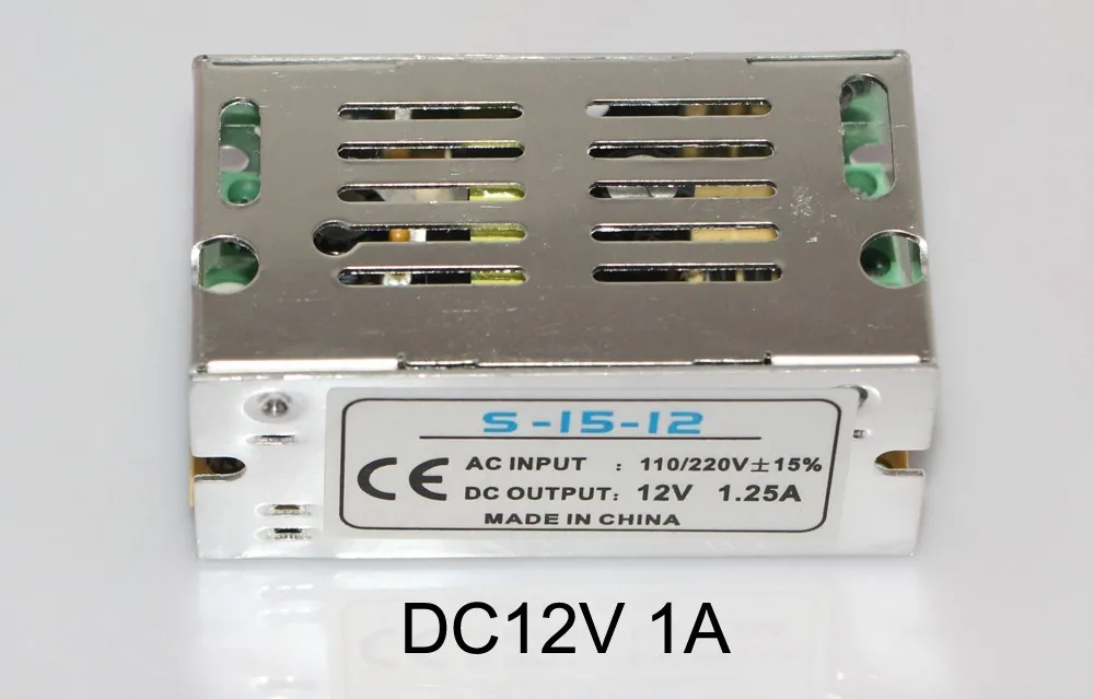 Питания со светодиодной полосой адаптер переменного тока 110 V 220 V DC/DC 12 V 24 V 1A 5A 10A 15A 20A 30A 40A 50A светодиодный Питание адаптер трансформатор - Цвет: DC12V 1A 12W