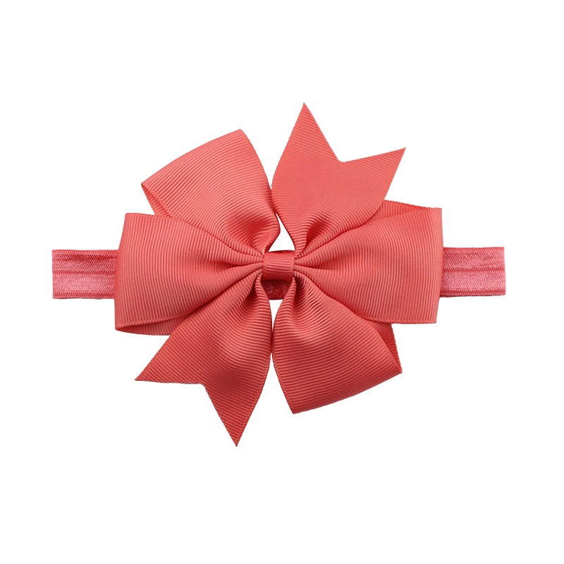 20 Colors Children Solid Ribbon Hair Bow Headbands Hair Accessories bandeau bebe fille kids Bowknot Hair bands Hair Ties (16)