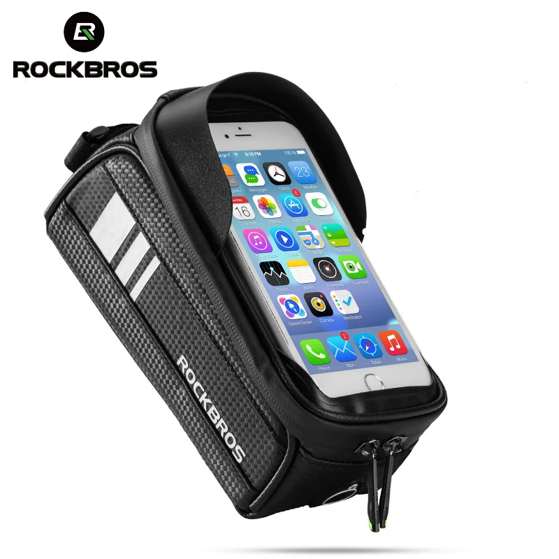 

ROCKBROS 6" Bicycle Bags Touchscreen Frame Bags Reflective Waterproof Top Tube Phone Bag Case Cycling Bike Bags Accessories