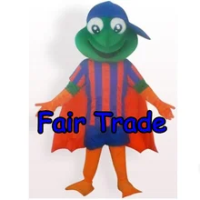 Крутой большой глаз Супер лягушка с мантией плюшевый талисман костюм серии Супермен маскарадный костюм с животным маскоттом SW143