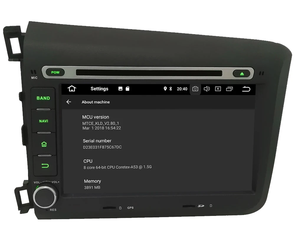 Best 8" Octa Core 4G WIFI Android 8.1 4GB RAM 64GB ROM RDS AM Car DVD Player Autoradio Stereo GPS Glonass For Honda Civic 2011-2015 4