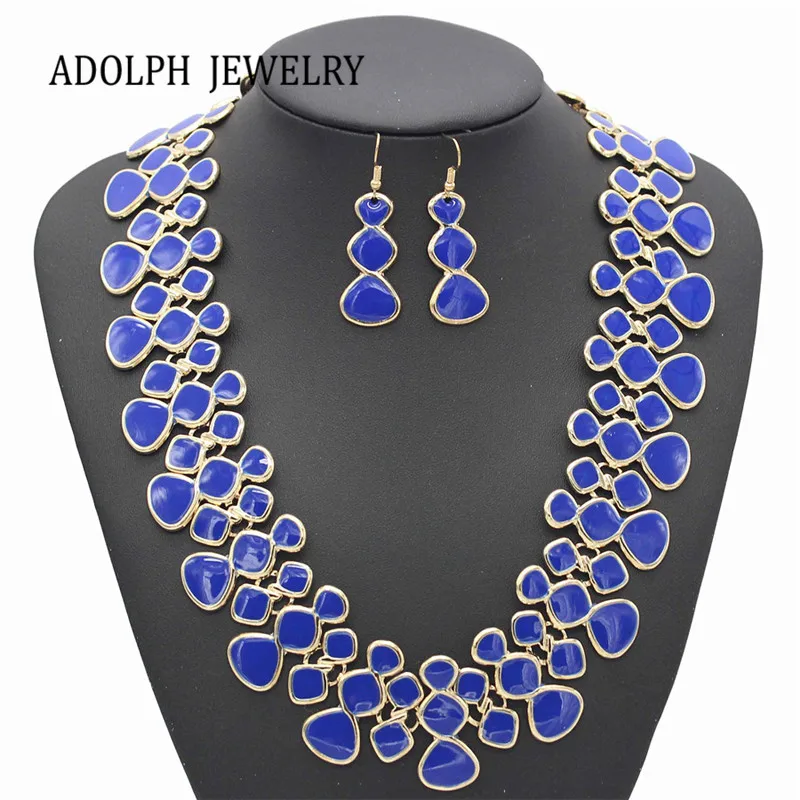 

ADOLPH Jewelry Wholesale For Women 2016 New Design Multilayer Flake Shaped Statement Necklaces & Pendants With Earring 9-HT171
