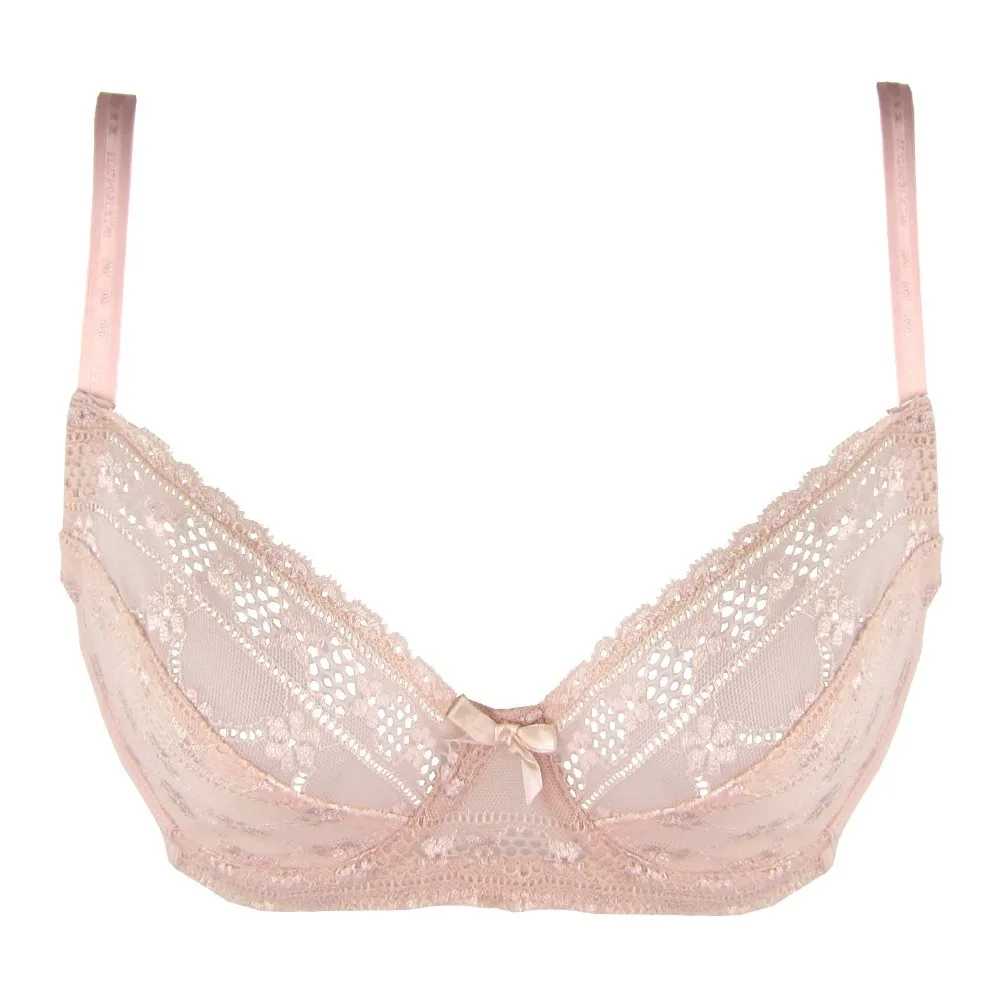 Transparent Bra Newes Lace Unlined Bra Adjustment Side Gathering Strappy Underwear Women 36B 38C 40B 42C 44B NO.10103-52