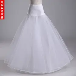 Бесплатная доставка 100% высокое качество линии 1-хуп 2-пласт 1-слой тюля микрозамыкание юбке нижняя кринолины для свадебного платья