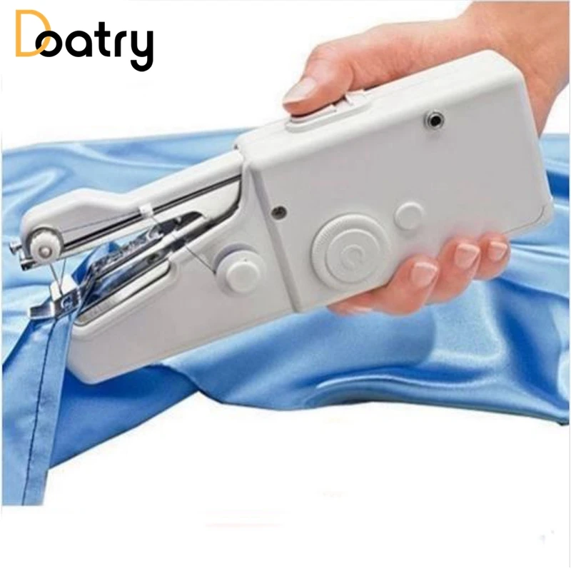 

Portable Handheld Sewing Machines Stich Sew Needlework Cordless Mini Clothes Fabrics Electric Sewing Machine Stitch Set