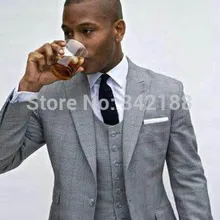 Индивидуальный заказ Жених две кнопки два щелевые смокинги тонкий костюм костюмы для жениха и друга жениха(куртка+ брюки+ галстук+ жилет