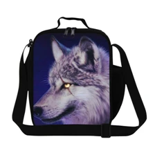 17 2015 New Fashion Kids Lunch Bags 3D Animal Printing Lunch Bags for Students Tiger Lunchbox Children Outdoor Picnic Lunch Bags