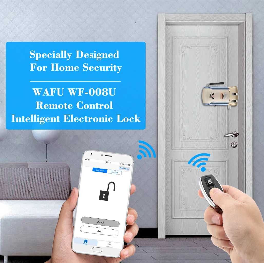 WAFU WF-008U App Door Lock Bluetooth Door Lock Remote Control Door Lock