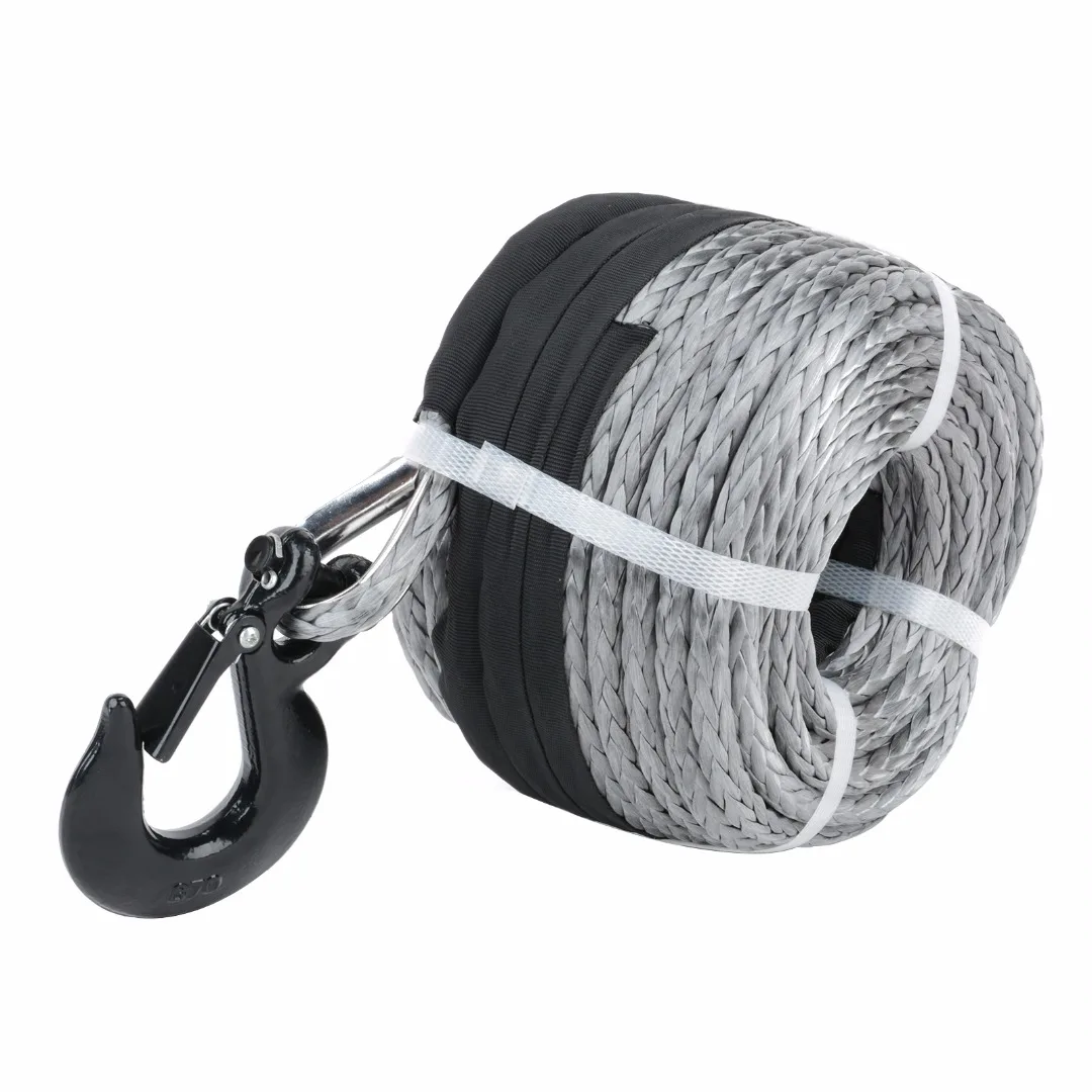 10 ملليمتر × 30 متر سيارة ونش الاصطناعية حبل الانتعاش كابل سلك هوك السحب سحب الحبال سحب سيارة التبعي mayitr