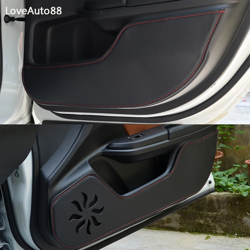 

4Pcs Car Styling Door Leather Protector Pad Anti Kick Pad Anti-dirty Pad Mat Cover Sticker For Honda Civic 2016 2017 2018