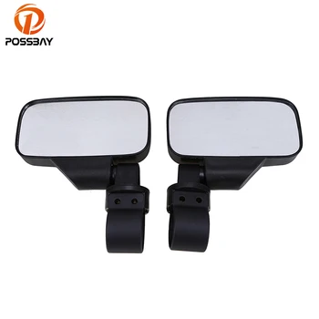 

POSSBAY UTV Side View Clear Mirror Universal fit for most UTV With 1.75"/2" Roll Tube Rearview Race Mirrors