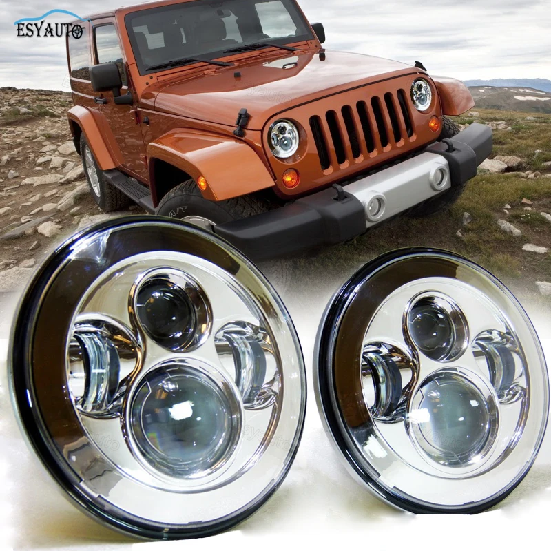

7 inch Headlight 40W Round Hi/Lo beam LED Headlanps Lighting for Jeep car accessories