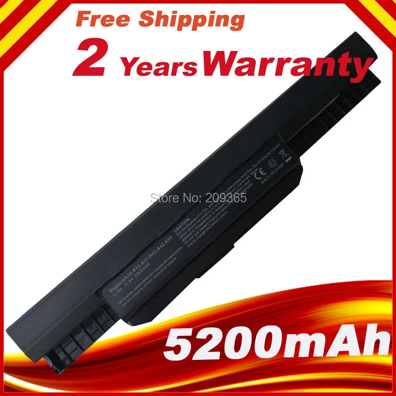 Laptop Battery Pack A32k53 A41k53 For Asus K53 K53e X54c X53s X53