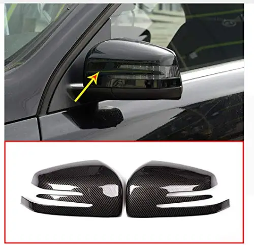 

2pcs Carbon Fiber Car ABS Side Rearview Mirror Cap Cover Trim For Mercedes benz ML GL 2013-2016 GLE GLS Class 2015-2017