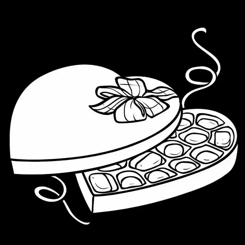 14 8cm 12 9cm Heart Shaped Box Of Chocolates Vinyl Car Styling