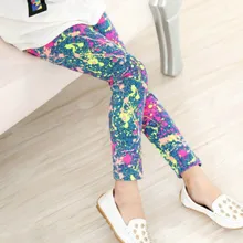 2016 Spring Summer New Fashion Children’s 2-14 Year Cotton Pant Girls KidsTrousers Print Legging 18 Colors