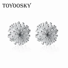 Новые ювелирные изделия из стерлингового серебра 925 крошечные 6 мм X 6 мм Серьги-клипсы Подарочные для женщин вечерние аксессуары для помолвки