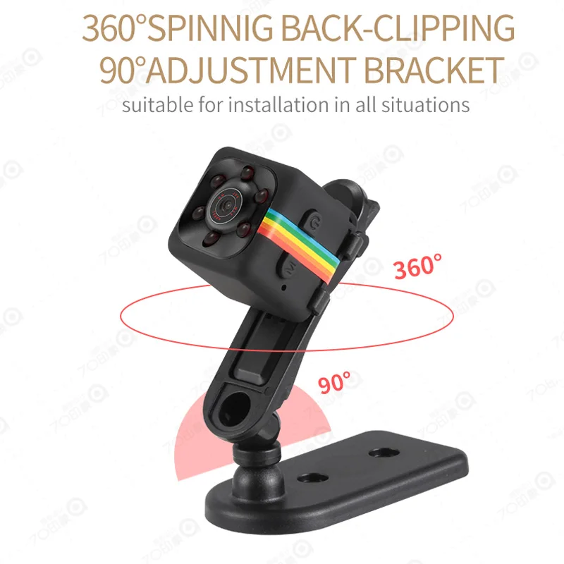 

Zjuxin sport DV HD 1080P Mini Camera wide-angle lens Camera DVR DV Car Home Night Vision Camcorder SQ11support 32G TF card