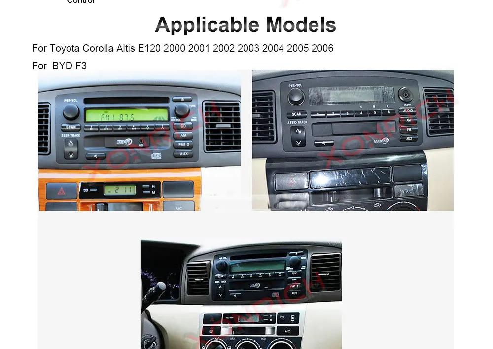 Best 2 Din Android 8.0 Car DVD Player For Toyota Corolla E120 BYD F3 2000 2005GPS Radio Multimedia Stereo Navigation Wifi OBD2 2